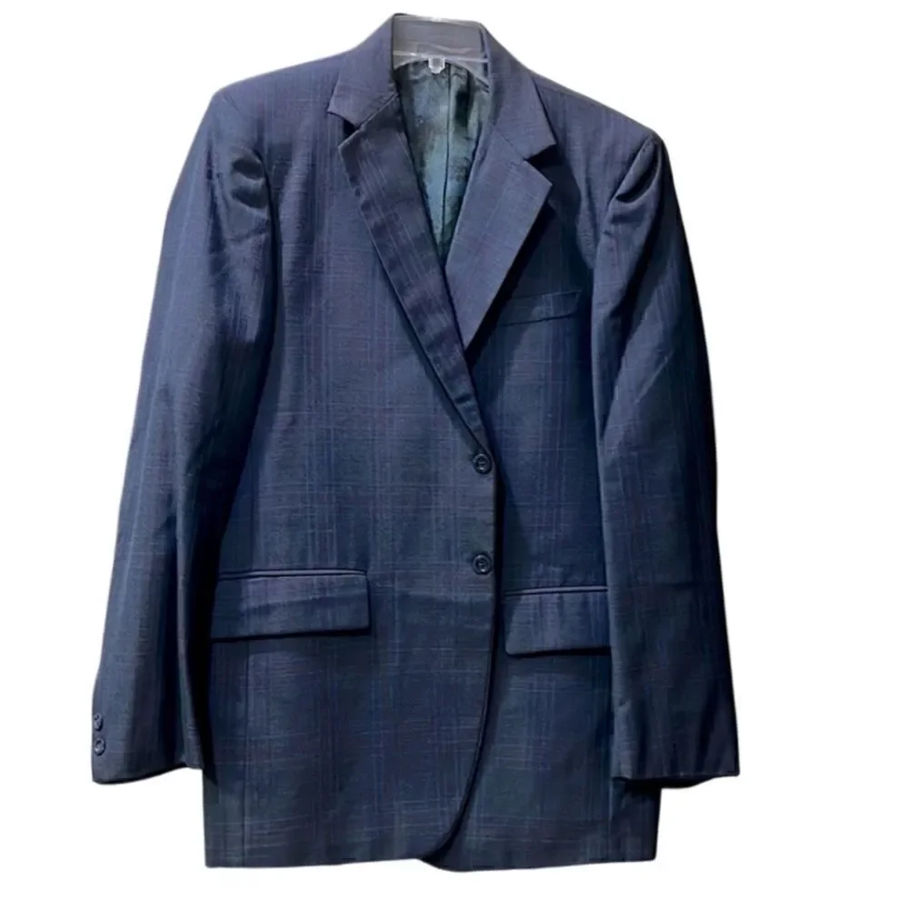 Madden’s Arcadia, LA Curly Men’s Sports Coat Blue Grey w Blue & Red Stripes